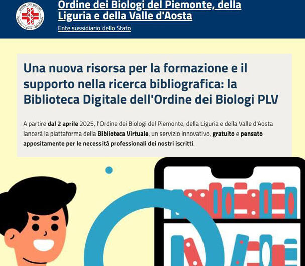 GRANDE NOVITÀ PER TUTTI I BIOLOGI dell’Ordine dei Biologi del Piemonte, della Liguria e della Valle d’Aosta!